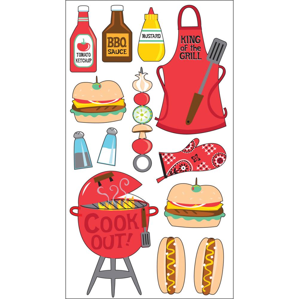 King of the Grill Stickers